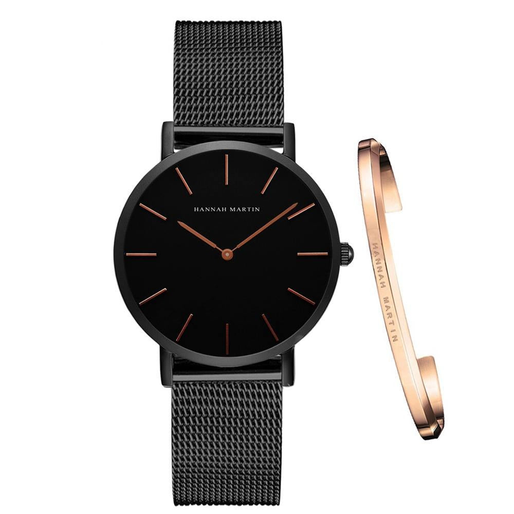 Classic Milanese Watch & Bracelet Set    