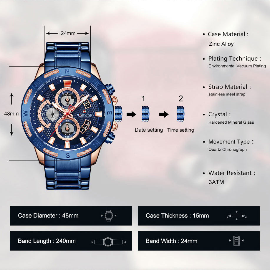 Mens Watches, Mens Watches Sale, Classic Watch, Luxury Watch, Steel Watch