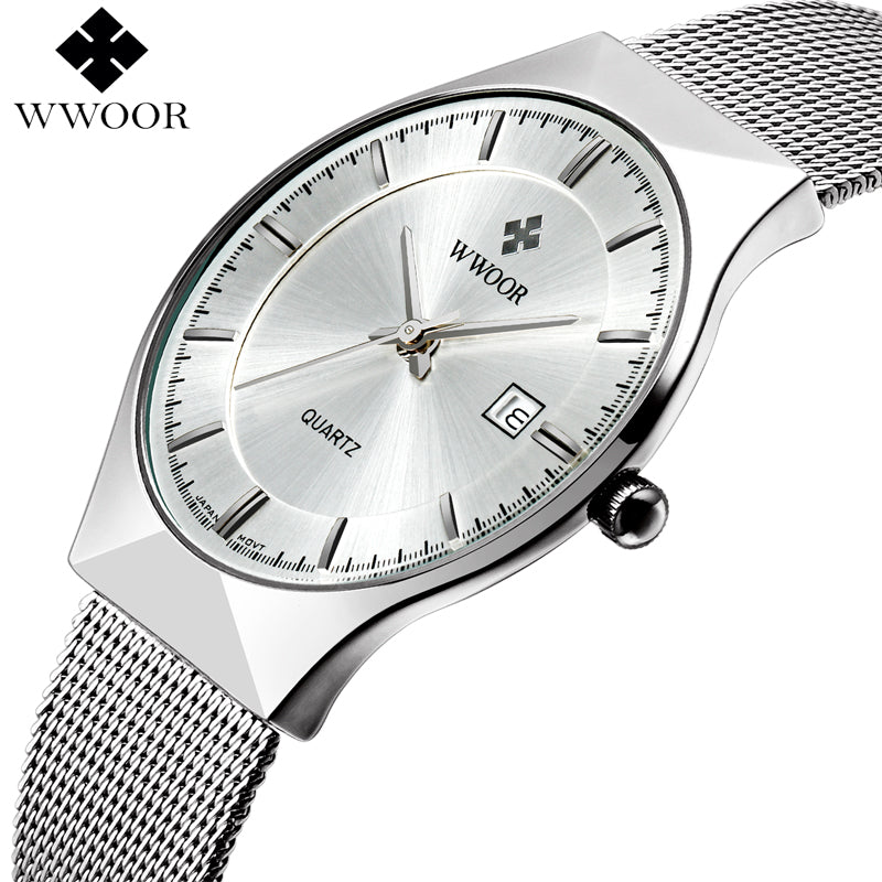 Luxury Quartz Steel Mesh Watch - Black