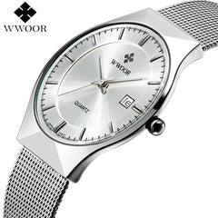 Luxury Quartz Steel Mesh Watch - Black